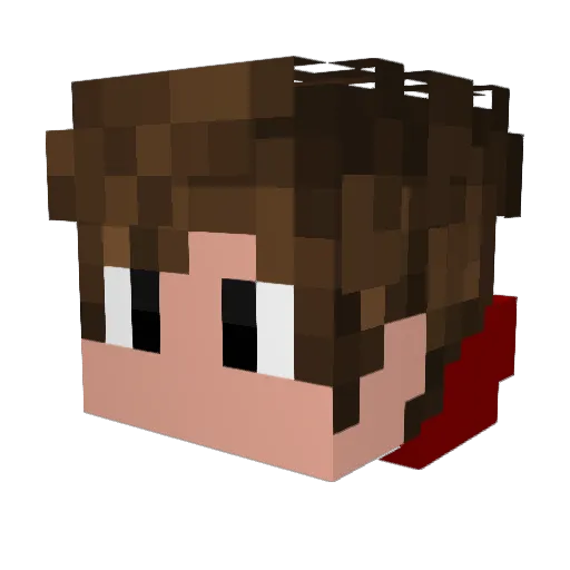 SpringerYG Minecraft avatar head, 3D render