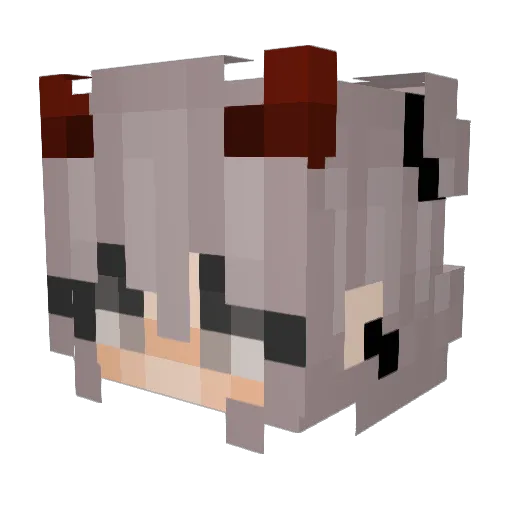 Springlin Minecraft avatar head, 3D render