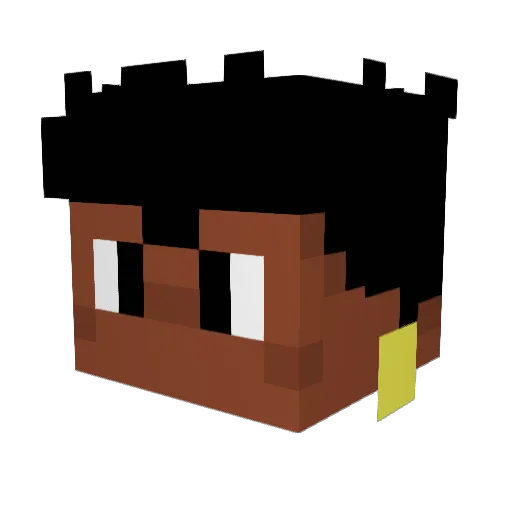 Springlink Minecraft avatar head, 3D render