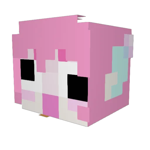 Springlockz Minecraft avatar head, 3D render