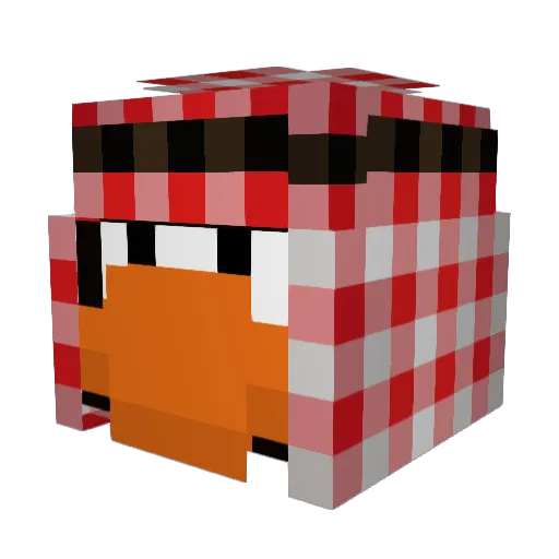 Springs_ Minecraft avatar head, 3D render