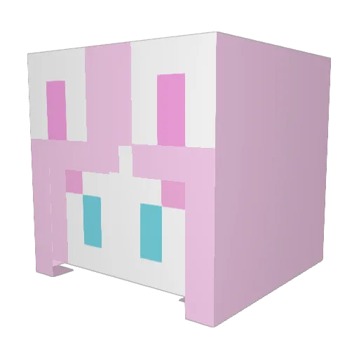 SprinkBot Minecraft avatar head, 3D render
