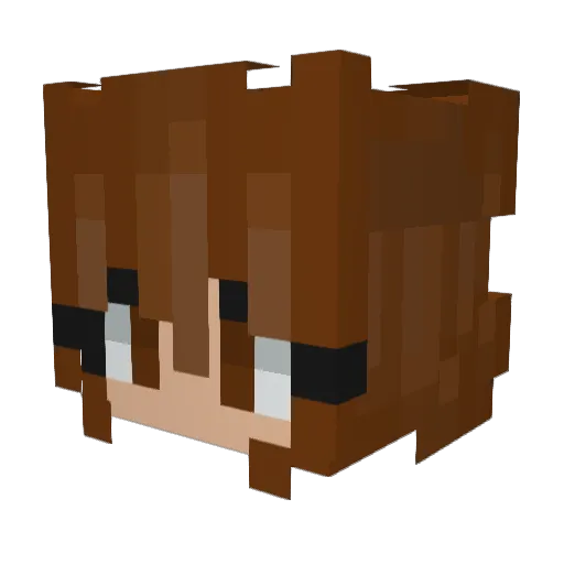 SprinkPink Minecraft avatar head, 3D render