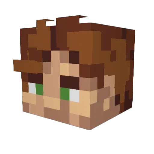 SprinkleQueen Minecraft avatar head, 3D render