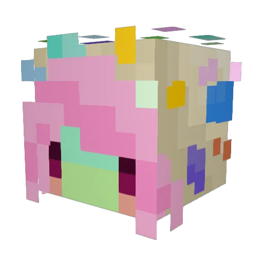 SprinkleTime3 Minecraft avatar head, 3D render