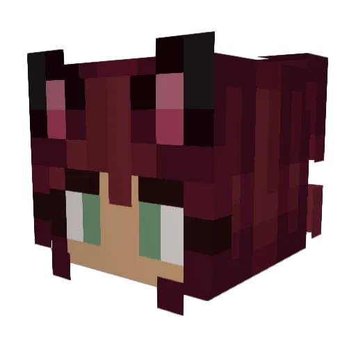 Sprinklelove101 Minecraft avatar head, 3D render