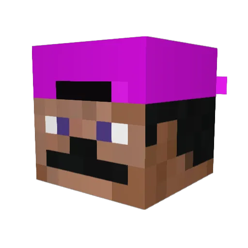 Spriqz Minecraft avatar head, 3D render