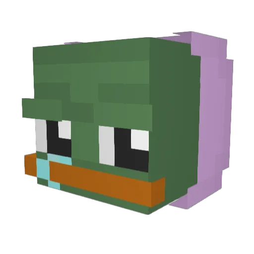 SpriteBlack Minecraft avatar head, 3D render