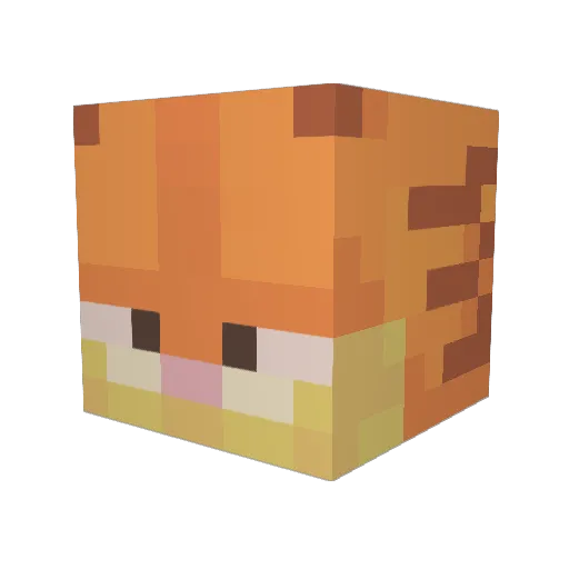 SpriteCaptain Minecraft avatar head, 3D render