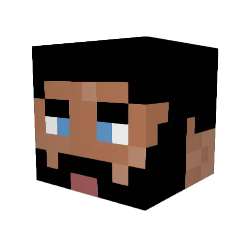 SpriteLike Minecraft avatar head, 3D render