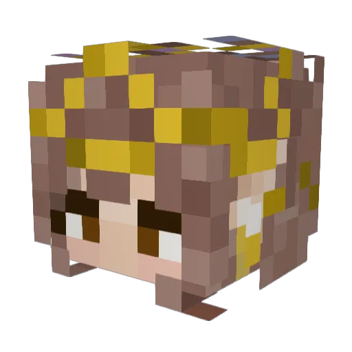 Sprizose Minecraft avatar head, 3D render