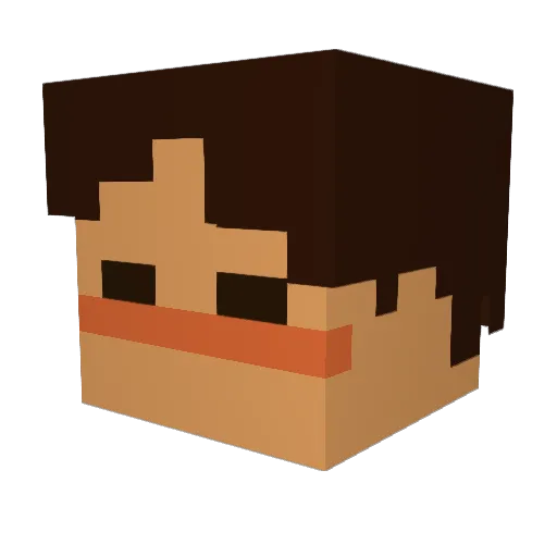 Sprocket_Spoons Minecraft avatar head, 3D render