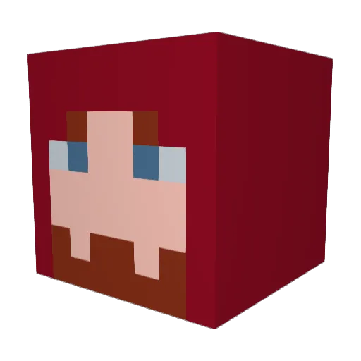 Sprotae Minecraft avatar head, 3D render