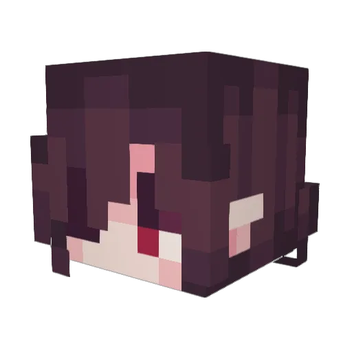Sprouppy Minecraft avatar head, 3D render