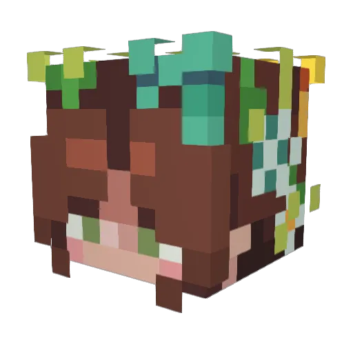Sproutedx Minecraft avatar head, 3D render