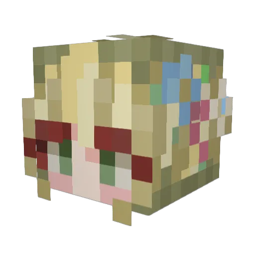 SproutieTea030 Minecraft avatar head, 3D render