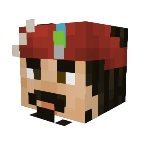 Sprro Minecraft avatar head, 3D render