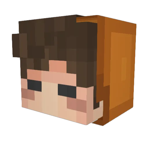 Sprtey Minecraft avatar head, 3D render