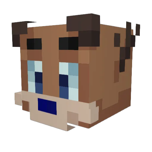 Spruce_deer Minecraft avatar head, 3D render