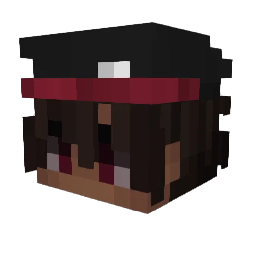 Sprunce Minecraft avatar head, 3D render