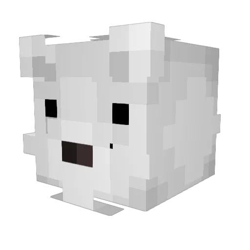 Sprutemc Minecraft avatar head, 3D render