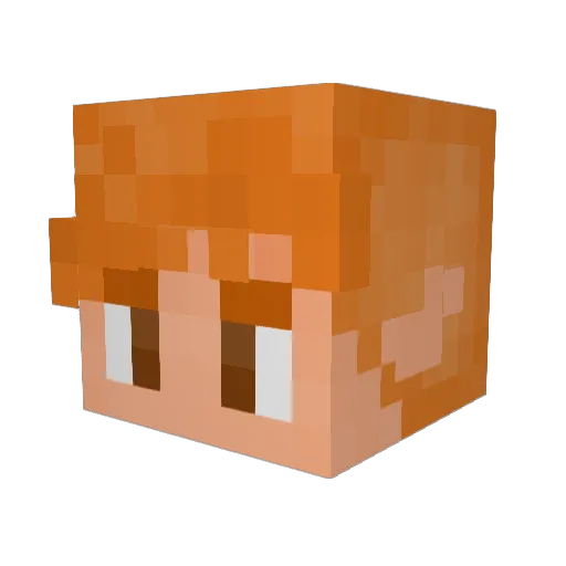 Sprutin_ Minecraft avatar head, 3D render
