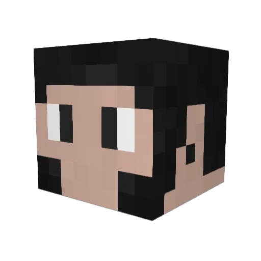 SprySam Minecraft avatar head, 3D render