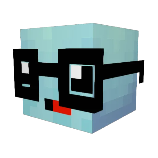 SpryVR Minecraft avatar head, 3D render