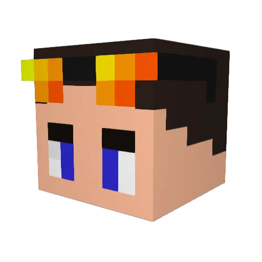 SpryteBr Minecraft avatar head, 3D render