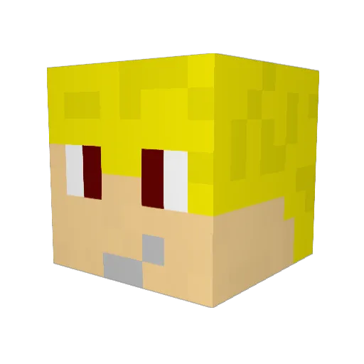 Sptj7 Minecraft avatar head, 3D render