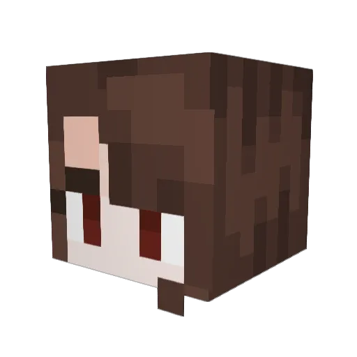 Spuck4 Minecraft avatar head, 3D render