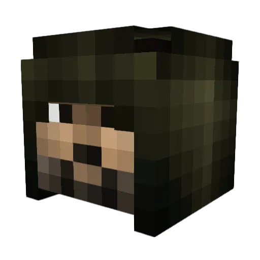 Spud1122 Minecraft avatar head, 3D render