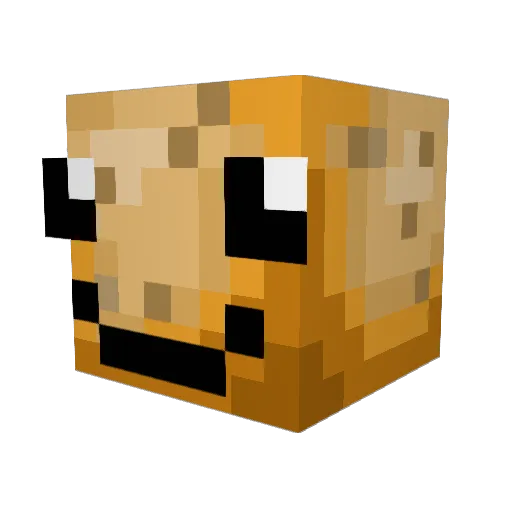 Spud6000 Minecraft avatar head, 3D render