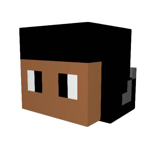 SpudCity Minecraft avatar head, 3D render