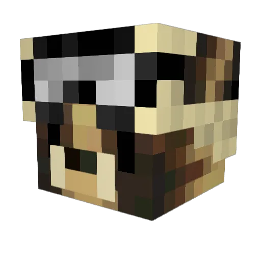 SpudLite Minecraft avatar head, 3D render