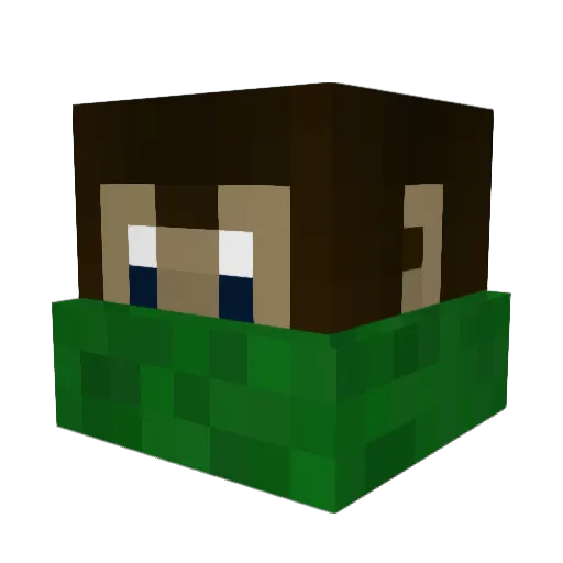 SpudMonkey_PVP Minecraft avatar head, 3D render
