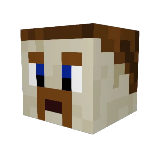 SpudMuffinz Minecraft avatar head, 3D render