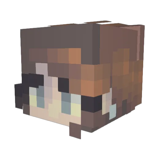 SpudZero14 Minecraft avatar head, 3D render