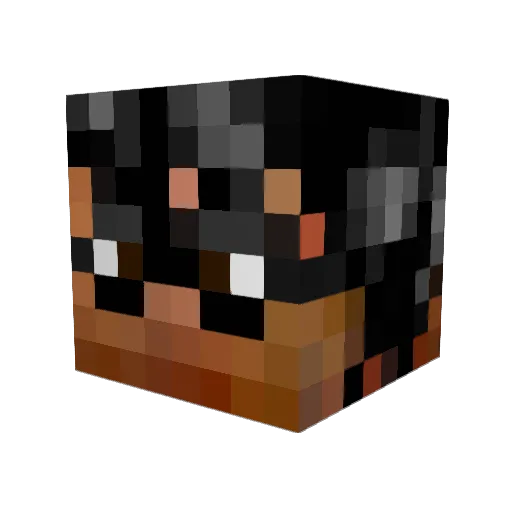 Spud_03 Minecraft avatar head, 3D render