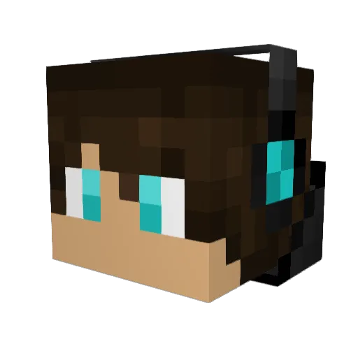 Spud_Mills Minecraft avatar head, 3D render