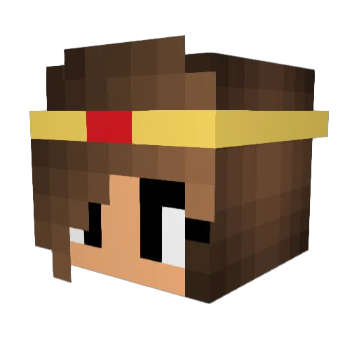 Spuddymann Minecraft avatar head, 3D render
