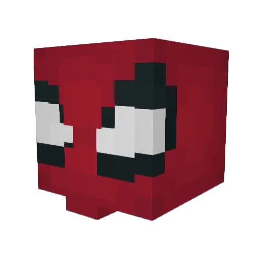 SpuderMann Minecraft avatar head, 3D render