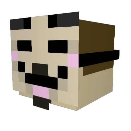 Spudini0021 Minecraft avatar head, 3D render