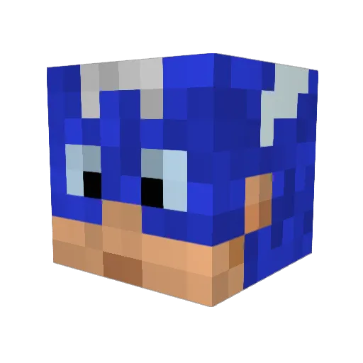 Spudlin Minecraft avatar head, 3D render