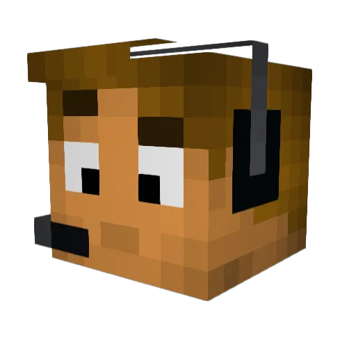 Spudonater5 Minecraft avatar head, 3D render