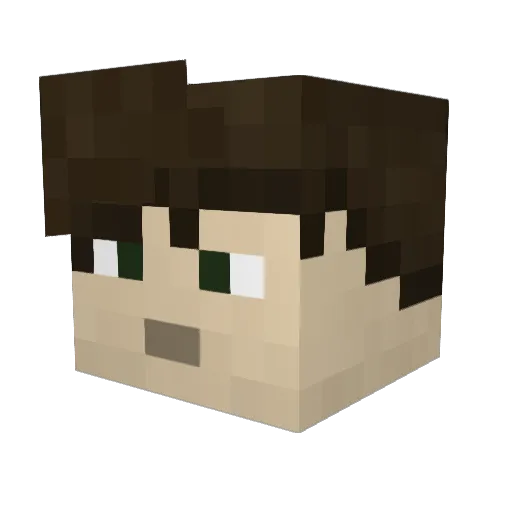 Spudty Minecraft avatar head, 3D render