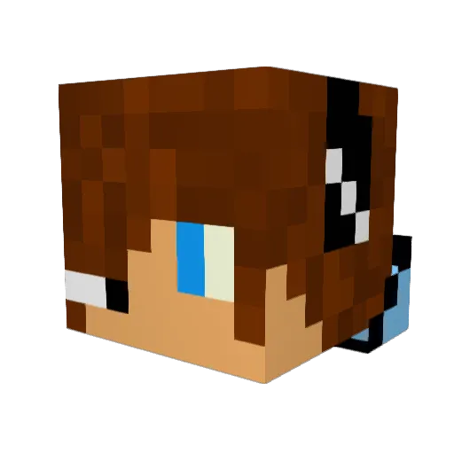 Spudy04 Minecraft avatar head, 3D render