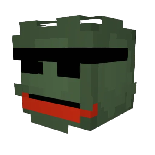 Spuggit Minecraft avatar head, 3D render