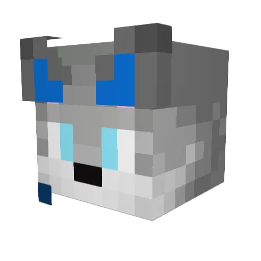 Spunchy Minecraft avatar head, 3D render