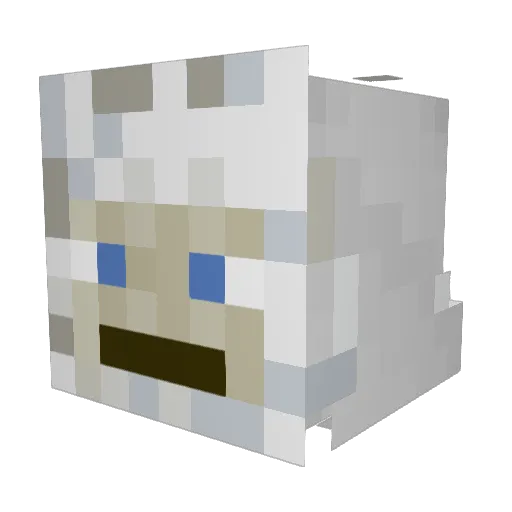 Spung0 Minecraft avatar head, 3D render